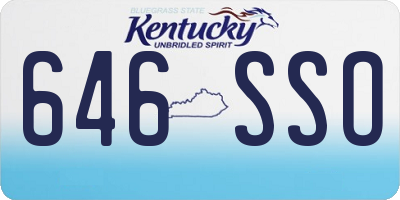 KY license plate 646SSO