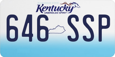 KY license plate 646SSP