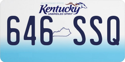 KY license plate 646SSQ