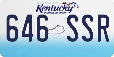 KY license plate 646SSR