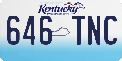KY license plate 646TNC
