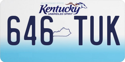 KY license plate 646TUK