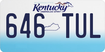 KY license plate 646TUL