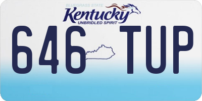 KY license plate 646TUP