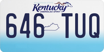 KY license plate 646TUQ