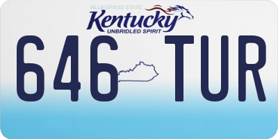 KY license plate 646TUR