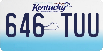KY license plate 646TUU