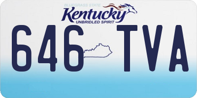KY license plate 646TVA