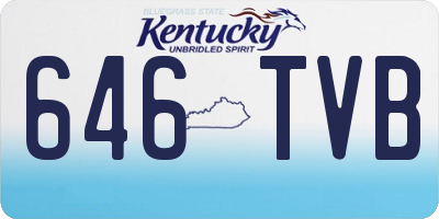 KY license plate 646TVB