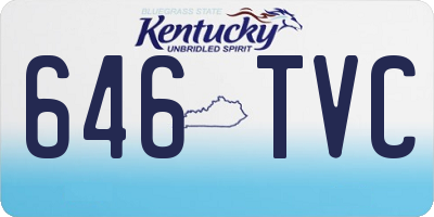 KY license plate 646TVC