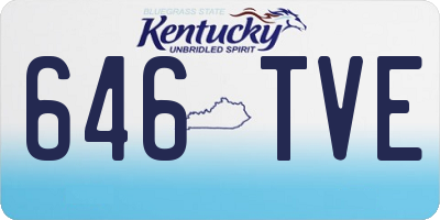 KY license plate 646TVE