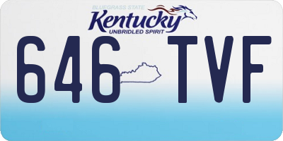 KY license plate 646TVF