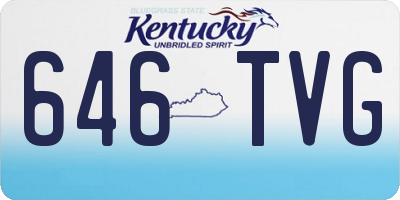 KY license plate 646TVG