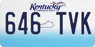 KY license plate 646TVK