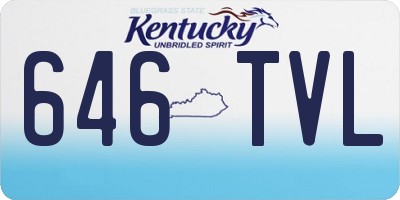 KY license plate 646TVL