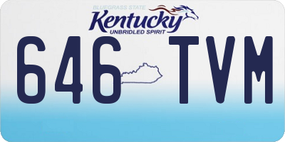 KY license plate 646TVM