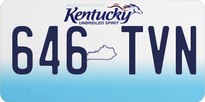 KY license plate 646TVN