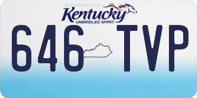 KY license plate 646TVP