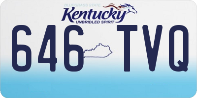 KY license plate 646TVQ