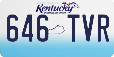 KY license plate 646TVR