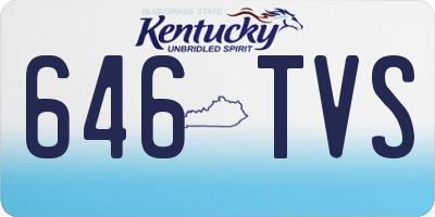 KY license plate 646TVS