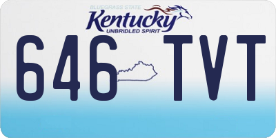 KY license plate 646TVT