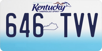 KY license plate 646TVV