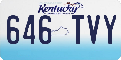 KY license plate 646TVY