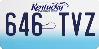 KY license plate 646TVZ