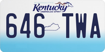 KY license plate 646TWA
