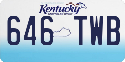 KY license plate 646TWB