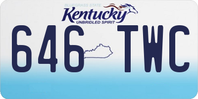 KY license plate 646TWC