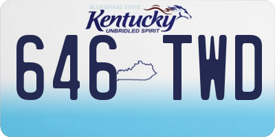 KY license plate 646TWD