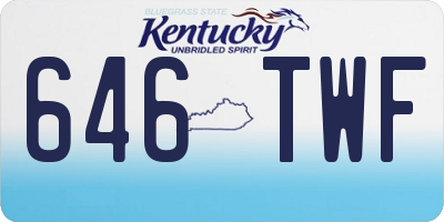 KY license plate 646TWF