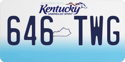 KY license plate 646TWG