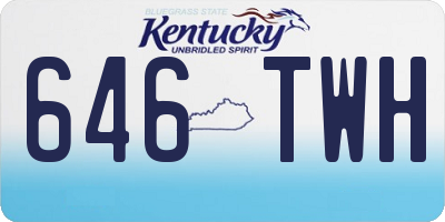 KY license plate 646TWH