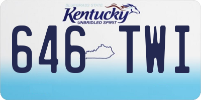 KY license plate 646TWI