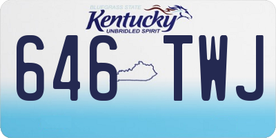KY license plate 646TWJ
