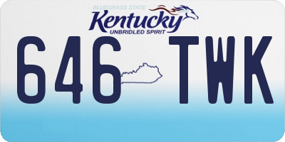 KY license plate 646TWK