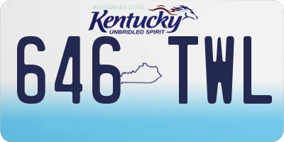 KY license plate 646TWL