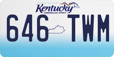 KY license plate 646TWM