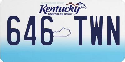 KY license plate 646TWN