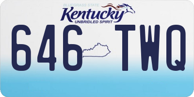 KY license plate 646TWQ