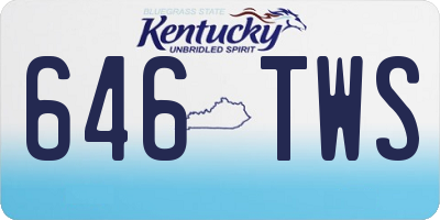 KY license plate 646TWS