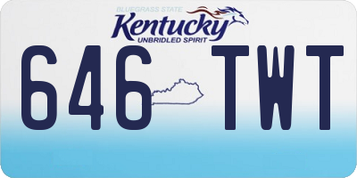 KY license plate 646TWT