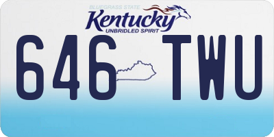 KY license plate 646TWU