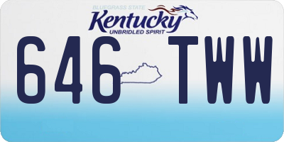 KY license plate 646TWW