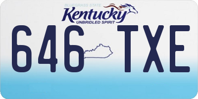 KY license plate 646TXE