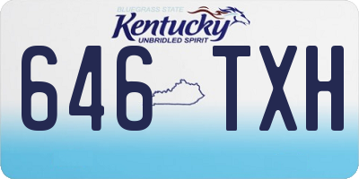 KY license plate 646TXH