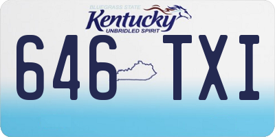 KY license plate 646TXI